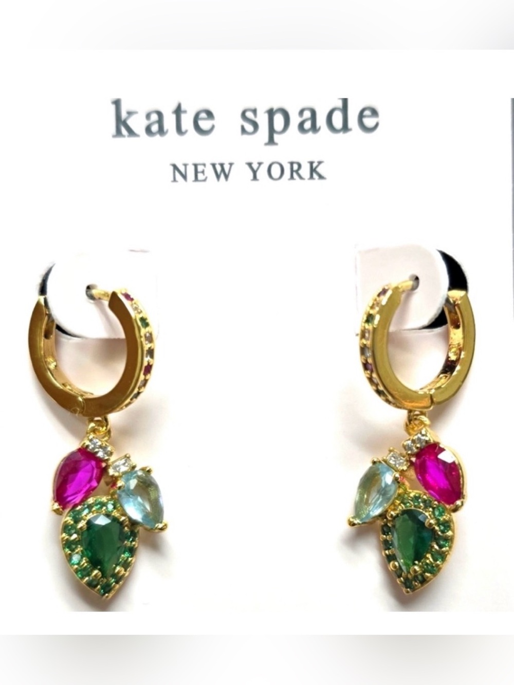 Kate Spade Light Up The Room Holiday Hoop Earrings NWT